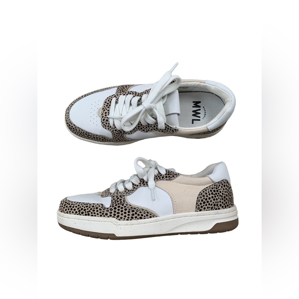 Madewell Women’s Size 6 Casual Court Sneakers in Spotted Calf Hair Leopard Print